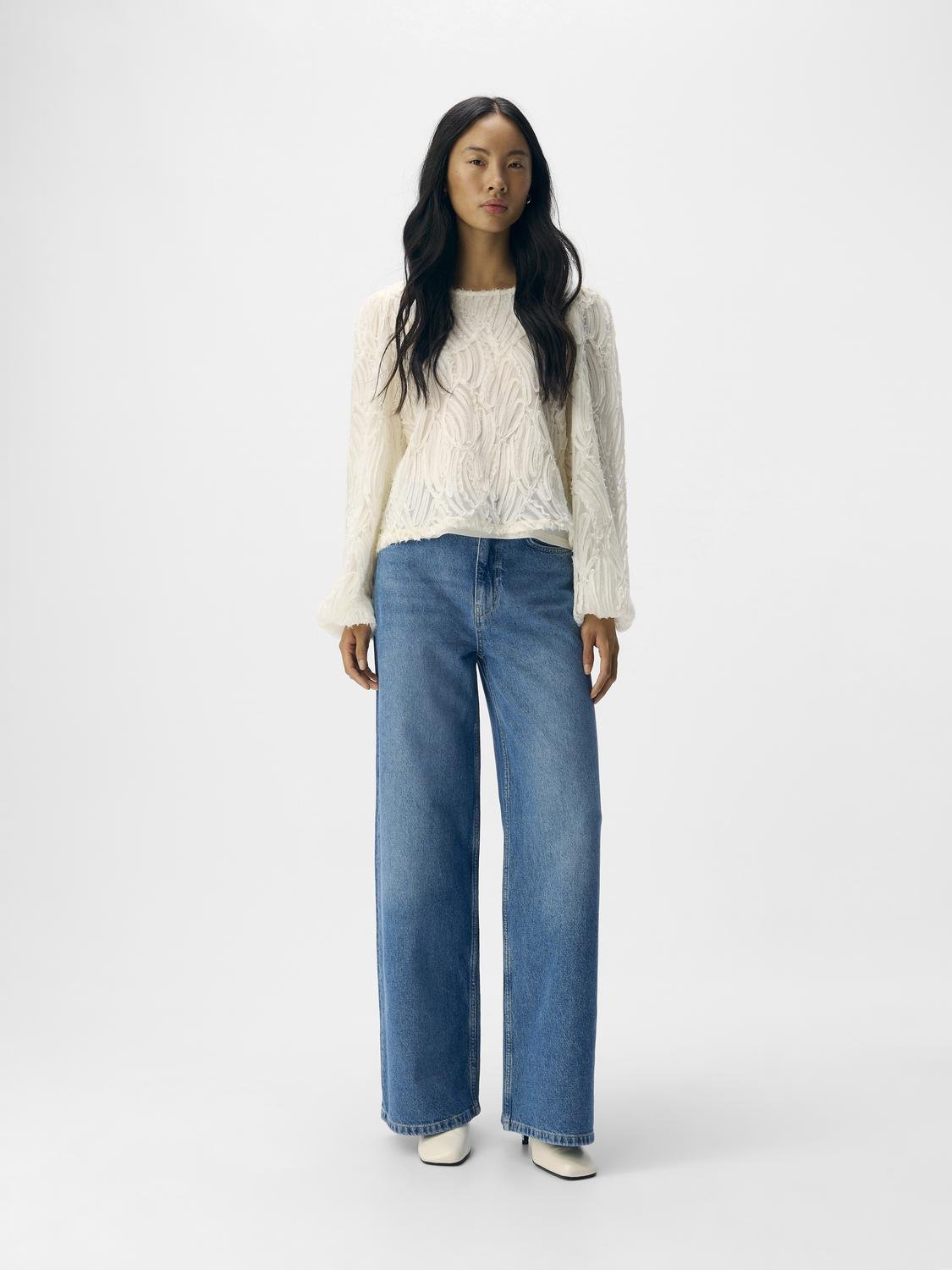 OBJLUCIE Top - White Sand - VERO MODA & VILA Bergvik